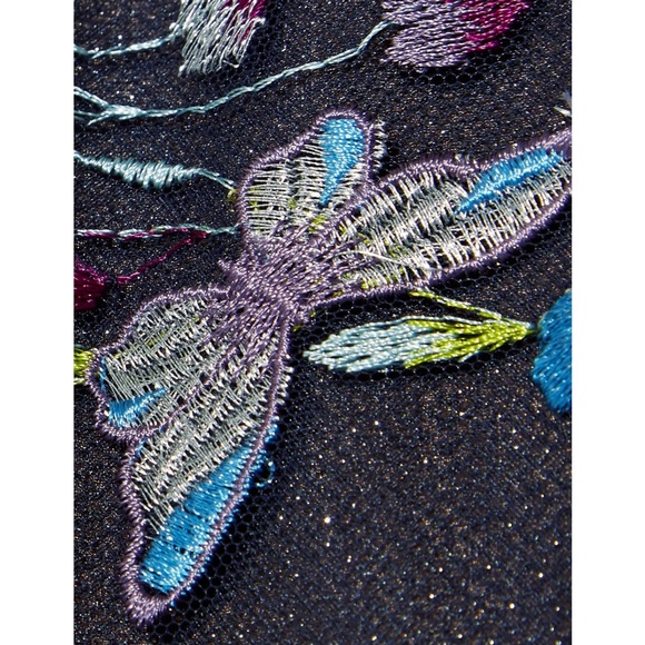 Marchesa Notte Cold-shoulder embroidered lace and tulle midi dress 12 NEW - Picture 8 of 12